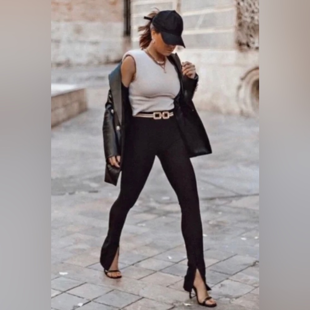 Zara Pants with Slits at Cuff